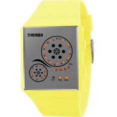 Waterproof LED WATCHES Wanita Arloji Otomatis Watch Datejust Ladies Clock Kualitas Terbaik Merek Tentara Militer Jam Chronograph (Kuning) -Intl