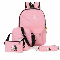 WDSTORE FASHION TAS RANSEL ANAK 4in1 LOVE CAT- TAS SEKOLAH /BACPACK/TAS&TRAVEL