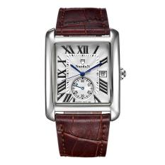Wedzwe Roma Square Skala Siswa Jam Tangan Pria Fashion Jam Tangan Pria Grosir Supply Distribusi Atas Nama 1993G (Brownsilver)