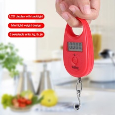 Weiheng 25Kg/5G Mini Digital Gantungan Kait Skala LCD Elektronik Saku Keseimbangan Berat (Merah) -Internasional
