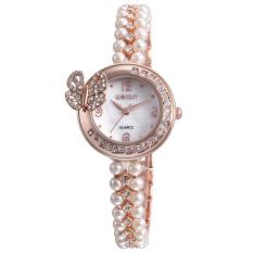 Weizhe Produsen dan Toko High-End Jam Tangan Besar Butterfly Mutiara Cerah Gelang Cincin Qin Wei Meja Samping W4791 (Emas)