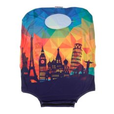 Whyus-baru Mewah S Ukuran Tinggi Elastis Bagasi Debu Cover Koper Carrier Pelindung Geometris Baru Dunia-Intl