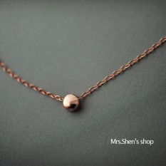 Istri Chen 925 Perak Murni Hari Brief DESAIN Perjalanan Pelat Melingkar Cerah Mie Mawar Kunci Emas tulang Kalung Akhir-akhir Ini untuk Wanita-Internasional