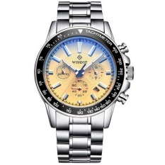 WISHDOIT WSD-002S Fashion Pria QUARTZ Watch Dazzle Kaca Stainless Steel Strap Business Wrist Watch A 4-Intl