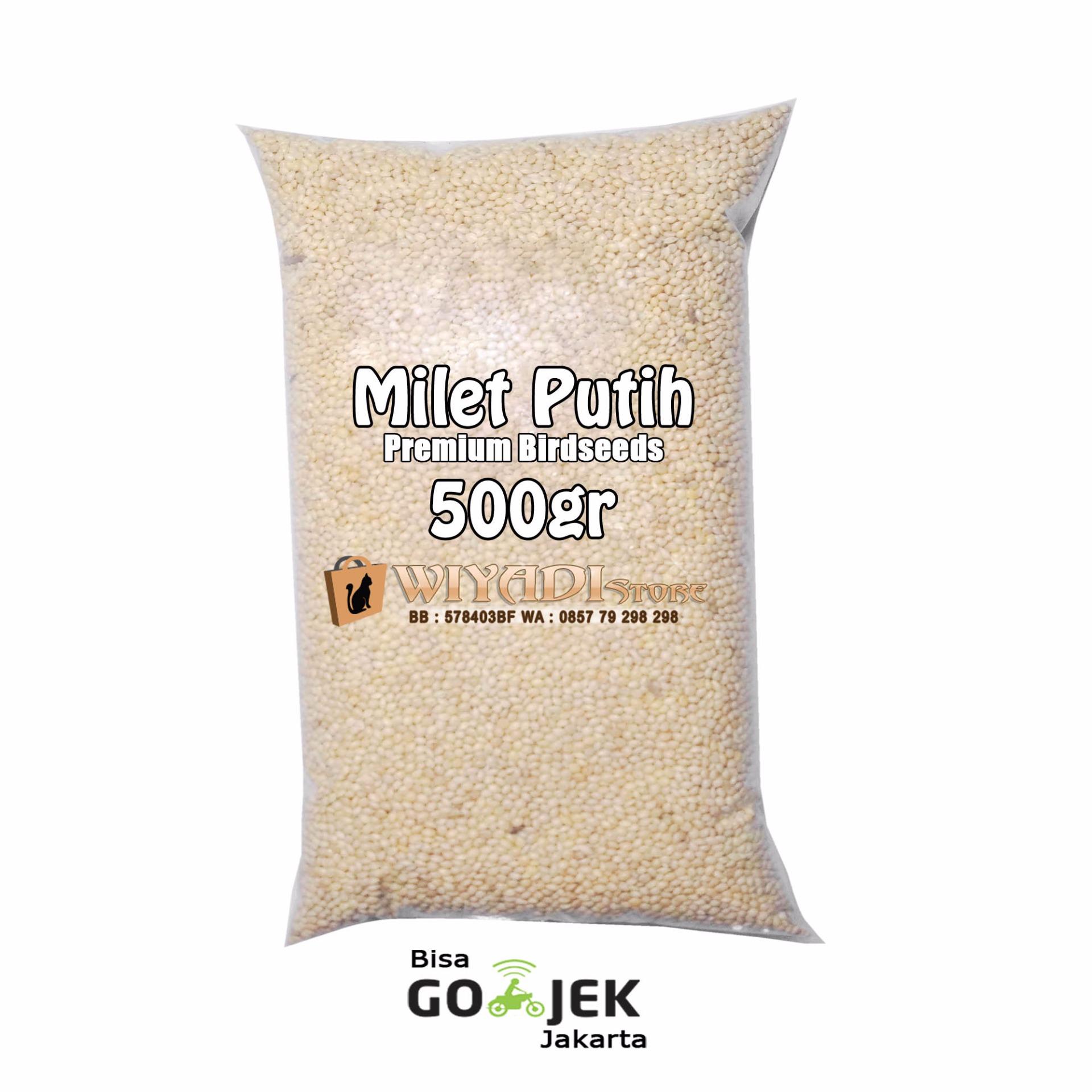 WiyadiStore - Makanan Harian Lovebird Milet Putih Premium BirdSeeds 500gr