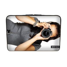 WOFALO 14 14.1 Inch Laptop Sleeve Case Casing Cover Neoprene untuk MacBook/Netbook/Laptop/Notebook/Ultrabook Kamera Digital Equipmentfemale Girl Terisolasi Lensa Orang Foto-Intl