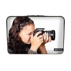 WOFALO 14 14.1 Inch Laptop Sleeve Case Casing Cover Neoprene untuk MacBook/Netbook/Laptop/Notebook/Ultrabook Kamera Digital Equipmentfemale Girl Terisolasi Lensa Orang Foto-Intl