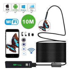 Womdee 10 M Anti-Air Endoscope, wifi Borescope Inspeksi Kamera 2.0 Juta Piksel HD 8 LED Ringan Ular Kamera untuk Android dan IOS Smartphone-Internasional