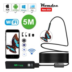 Womdee Anti-Air Endoscope, wifi Borescope Inspeksi Kamera 2.0 Juta Piksel HD 8 LED Ringan Ular Kamera untuk Android dan IOS Smartphone-Internasional