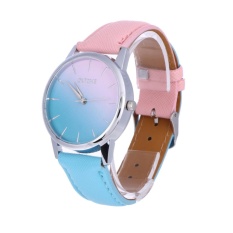 Women Casual Candy Color Leather Belt Student Watch (1#) - intl
