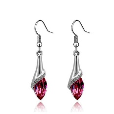 Wanita Lady Crystal Marquise Memotong Teardrop Pernikahan Earrings Hadiah RD-Intl
