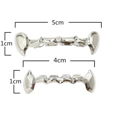 Wanita Pria Kepribadian Fashion Gigi Grillz Hip-hop Taring Gold Palsu Gigi Warna: Keperakan-Intl
