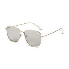 Women Bingkai Logam Vintage Square Bentuk Sunglasses dengan Kotak Kacamata-Intl