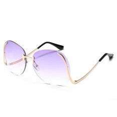 Wanita Transparan Besar Optik Lensa Sunglasses Merek Desainer Elegan Lady-Intl