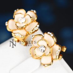 Wanita Push-Back Tanaman 1.8X1.8 Cm 14 K Emas Disepuh Tembaga Antik Berlapis Berlapis Emas Beli Anting Online Tembaga Antik Berlapis-Internasional