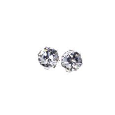 Wanita anting Tindik emas/berlapis perak anting-anting giwang bulat Crystal Bling - International