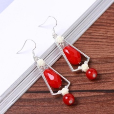 Anting-Anting Putri Bunga DROP Pendant Ear STUDS Party Perhiasan Gaya Sederhana-Intl