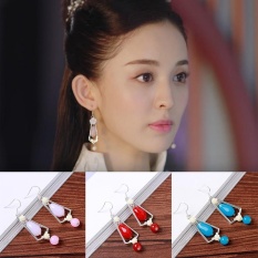 Anting-Anting Putri Bunga DROP Pendant Party Sederhana Gaya Elegan Perhiasan Hadiah-Intl