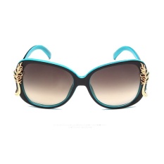 Womens Fashion Super Anti UV Sunglasses for Shopping for Outdoors(Blue) - intl
