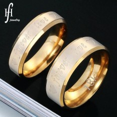 Kekuatan Luar Biasa Produk Panas Modis Pasangan Uniseks Pria Wanita Perak Berlapis Karat Forever Cinta-Silver-women6mm Size11-Internasional