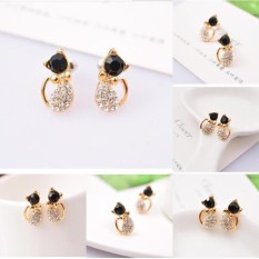Kekuatan Luar Biasa Produk Panas Baru Wanita Wanita Anting Berlian Buatan Stud Anting-Anting Anggun Kristal Berlian Buatan Telinga-Gold-Satu Ukuran -Internasional