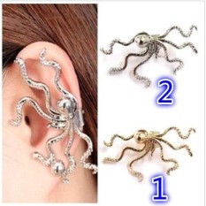 Kekuatan Luar Biasa Baru Populer Perhiasan Dekorasi Dinosaurus Anting Lucu Gaya Aneh Desain Earring Tengkorak Unicorn Punk Earring Telinga Stud Octopus -Multicolor-2-Internasional