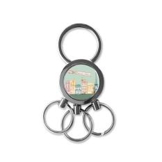 Kata-kata Paris Airship Prancis Mark Landmark Nasional Bendera Arsitektur Custom Lanskap Ilustrasi Pola Logam Key Chain Cincin Mobil Keychain Creative Trinket Keyring Kebaruan Item Terbaik Pesona Hadiah-Intl