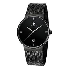 WWOOR Ultra Tipis Fashion Mewah Diamond QUARTZ Ananlog Man Casual dan Fitness Tracker Kesederhanaan Pria Decorative Watch + Watch Box -Intl