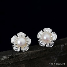 Xiaoyinjiang Asli Produk Asli Sterling Silver Alami Mutiara Anting