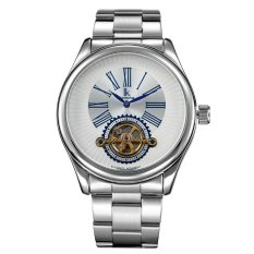 Xinning Top Brand IK Mewarnai Terbuka Roda Terbang Providence Pria Elegan Otomatis Watch dengan Analog Display dan Gelang (Putih) -Intl