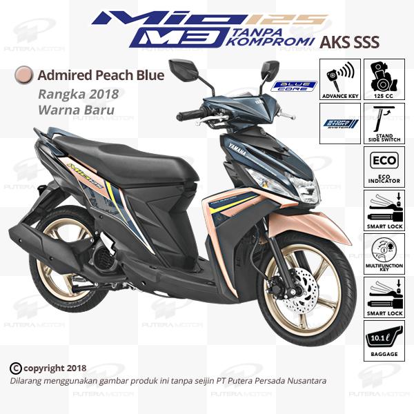 Yamaha MIO M3 125 AKS SSS [PEACH BLUE] - OTR JABODETABEK-BANTEN