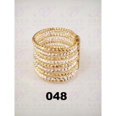 Yaxiya (Kalung Gelang Anting) Cincin Keroncong Warna Kombinasi 18K 048