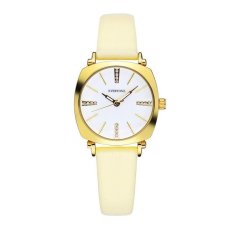 Yazhang Menjual Semua Orang Juta Atas Nama Ely Fashion Watchwatch Pesta Shell QUARTZ Watch Dial Bor (Beige) -Intl