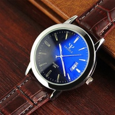 YAZOLE 296 Kalender Pria Watch Waterproof Bercahaya Jam QUARTZ-Internasional