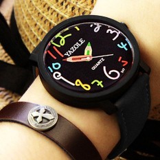 Merek Watch Pria Wanita Watches QUARTZ Jam Tangan Perempuan Pria Kuarsa-Watch Yzl347 H-Hitam-Intl YAZOLE