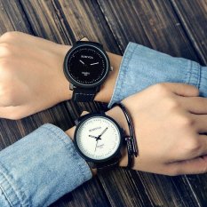 YBC 1 Pasang Some QUARTZ OG Watch Kasual PU Kulit Tali Jam Tangan