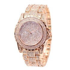 YBC Fashion Women Inlay Imitasi Jam Tangan Tali Baja Jam Tangan Kuarsa Jam Tangan-Intl
