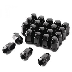 Yitamotor 23 Pcs Hitam 1/2-20 Bulge Acorn Kacang Lug-19 Mm Hex-Cone Kursi-1.38 tinggi FR Roda Setelah Pasar Roda Lug Kacang-Internasional