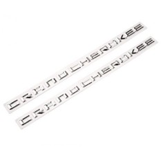 Yoaoo® 2x OEM Grand Cherokee Ketinggian Lambang Letter Alloy Nameplate Set Lambang SRT JEEP Badge Baru 08-15 (Chrome) -Intl