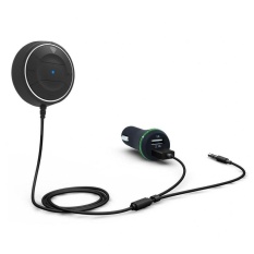 Yukufus NFC Bluetooth Mobil Kit Tangan-Gratis Receiver dengan 2.1 AUSB Pengisian Port dan AUX Output-Intl