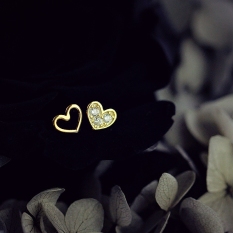 Z 14 K/S925 Kecil Lapisan Emas Sterling Perak Anting