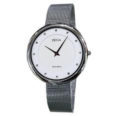 Zeca Pasir Z1001L-S Analog Jam Tangan Wanita Stainless Steel Strap (Silver)