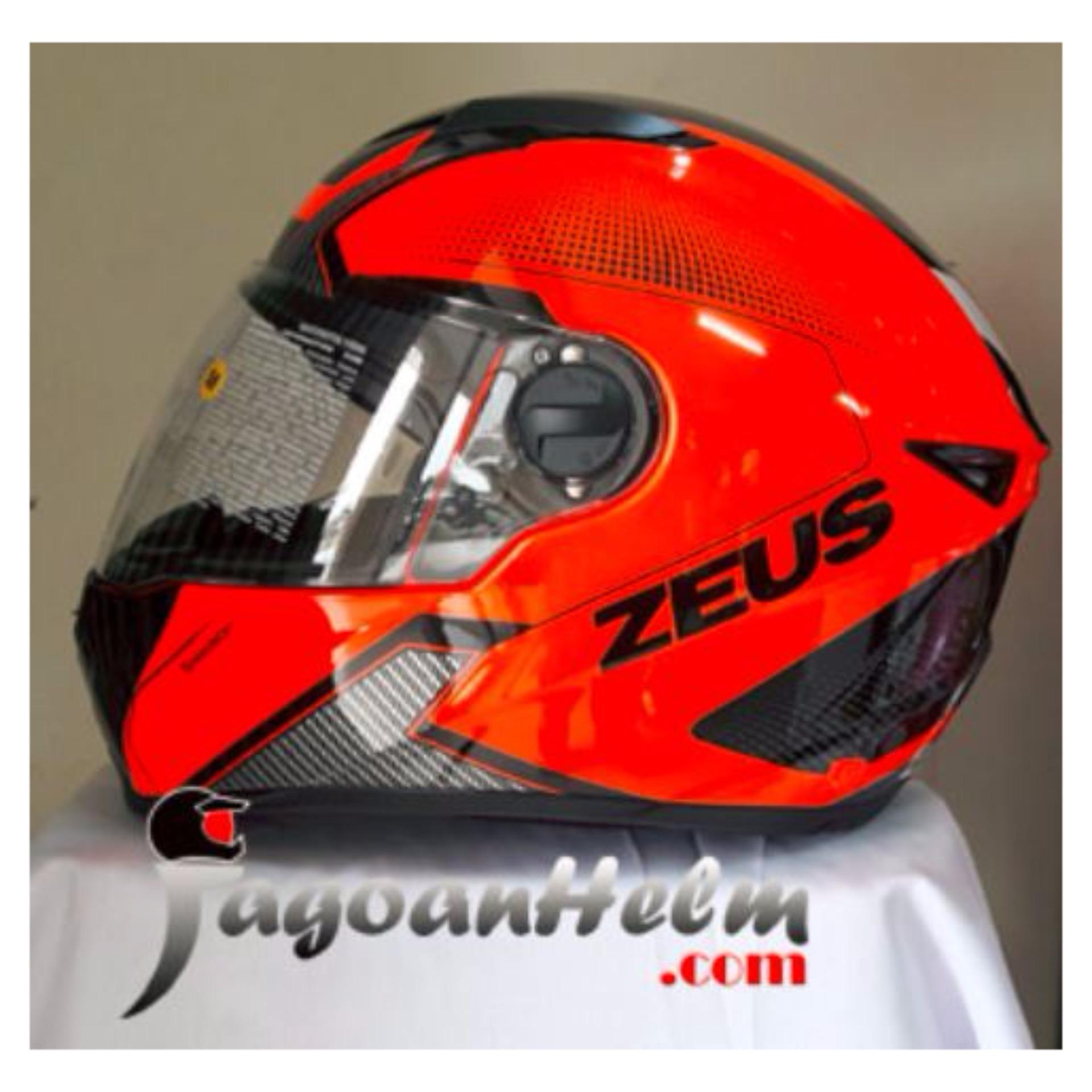 ZEUS Helm ZS811 AL6 Orange Fluo ZS 811 Fullface+Smoke Visor