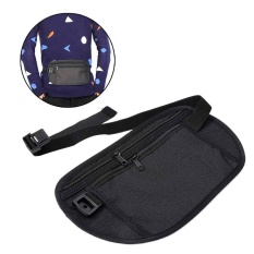 Keamanan Zip Pouch Travel Uang Pinggang Belt Passport Wallet Bum Bag Ultra-tipis-Intl