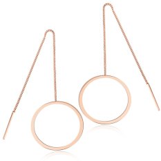 ZUNCLE Jepang Women Temperamen Tassel Lingkaran Anting (Rose Emas) (Warna Emas)-International