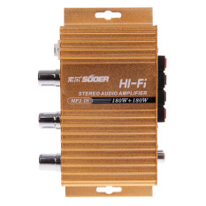 ZUNCLE SUOER SON-8251B 180 W Multifungsi Stereo Car Audio Power Amplifier (Emas)
