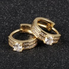 ZUNCLE Perempuan Mikro Membuka 18 KB Emas Berlapis AAA Zirkon Pengantin Manis A Bad Anting-anting (emas)