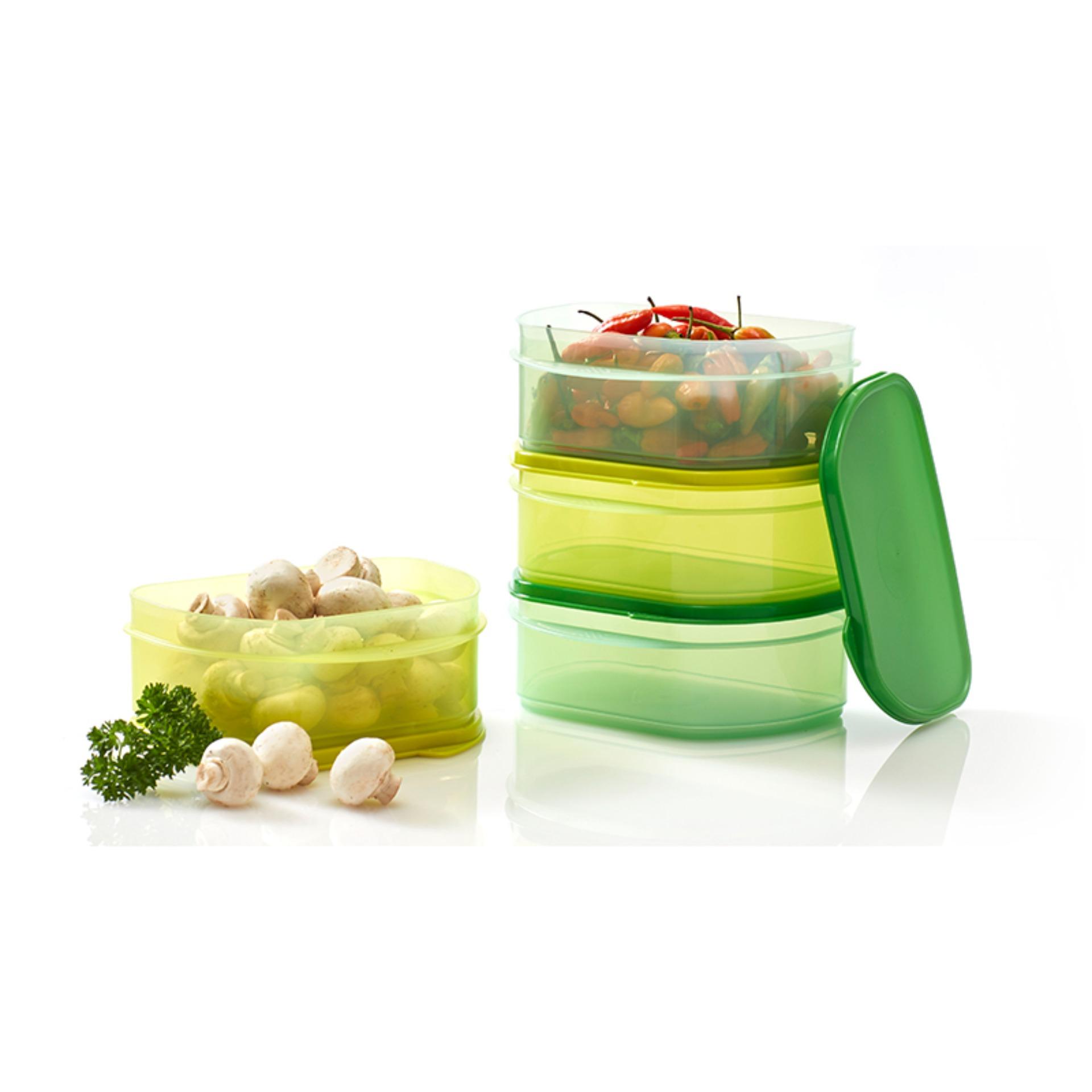 Tupperware Cool Stackable 4pcs Kotak Untuk Menyimpan Makanan