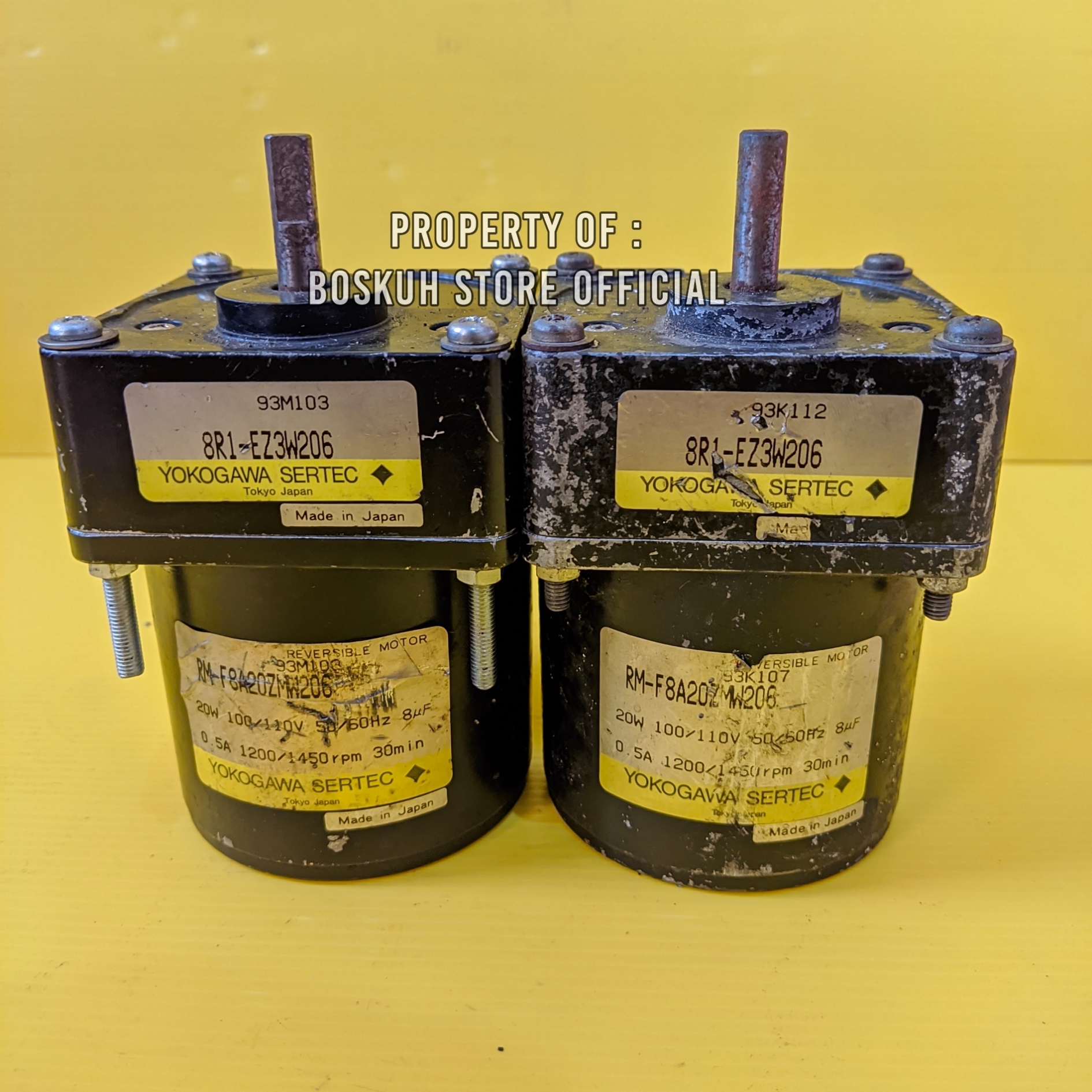 AC Motor Gearbox 20W 100V Ratio 1 3 500Rpm YOKOGAWA SERTEC MOTOR