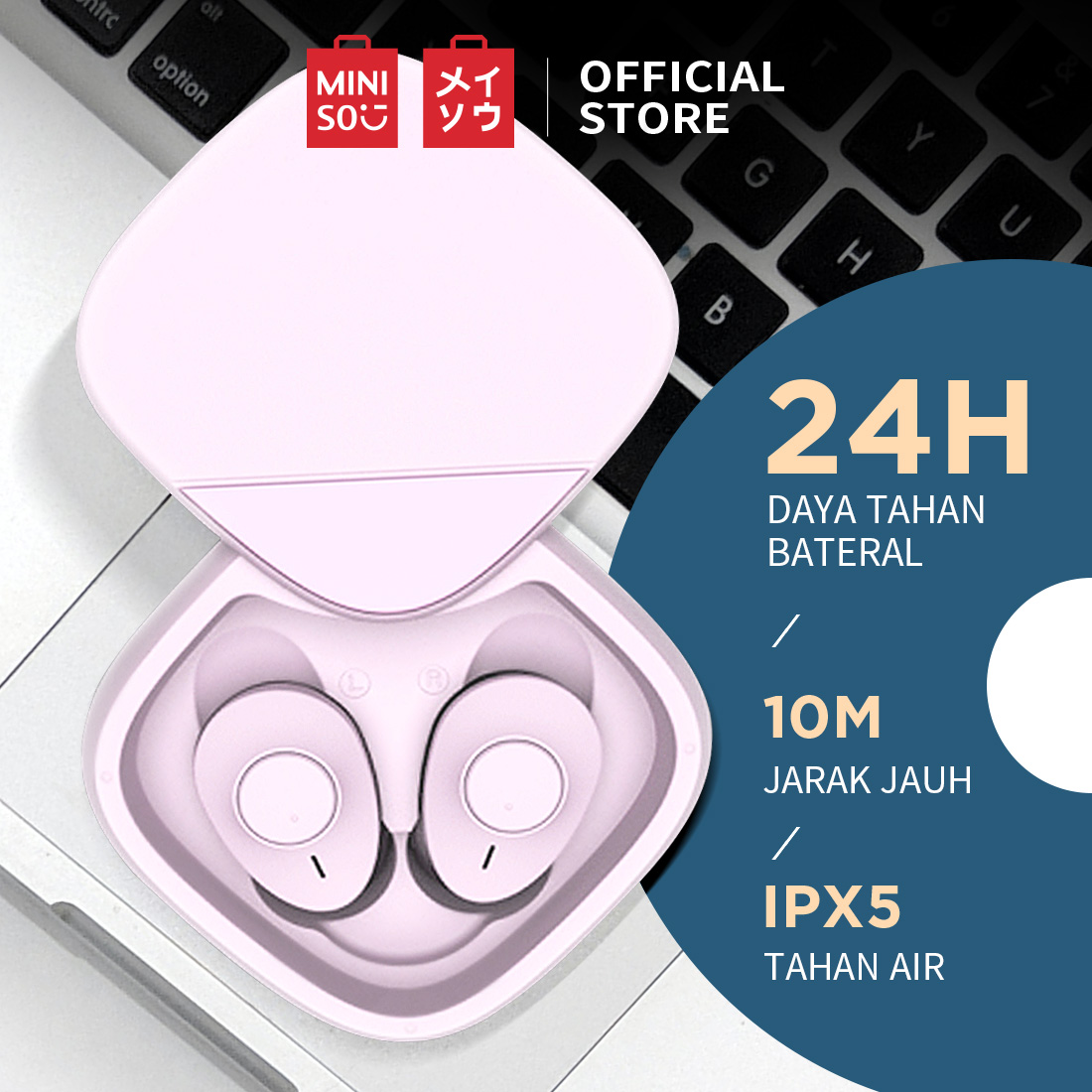 MINISO Bluetooth Earphone blutut TWS 